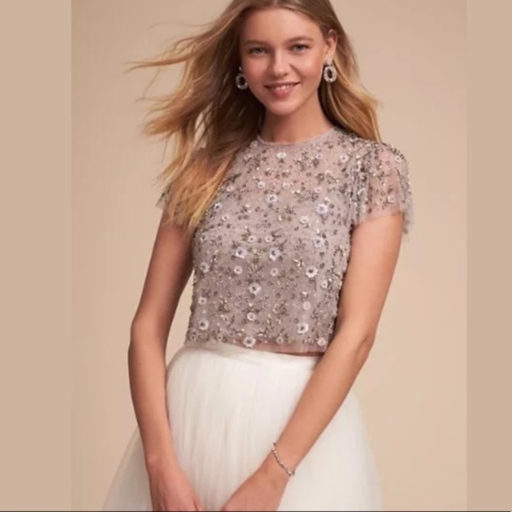 New Anthropologie BHLDN Needle & Thread Comet Top